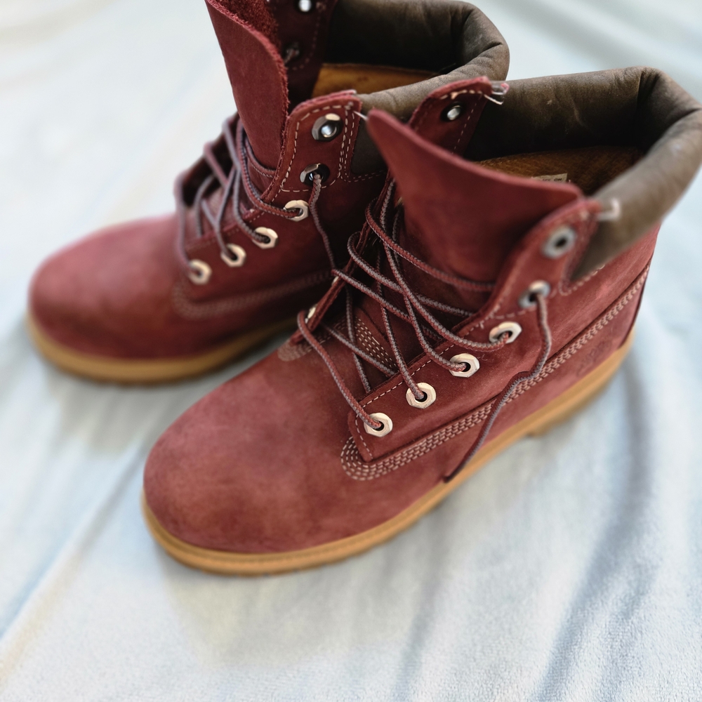 Maroon Suede Timberlands